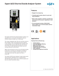 Thumbnail of document Data Sheet - 3-4632 Chlorine Dioxide Analyzer System